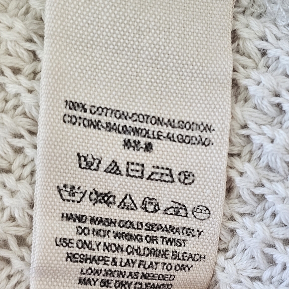 Free People Open Shoulder Waffle Knit Cream Sweater Size Large - Picture 13 of 13